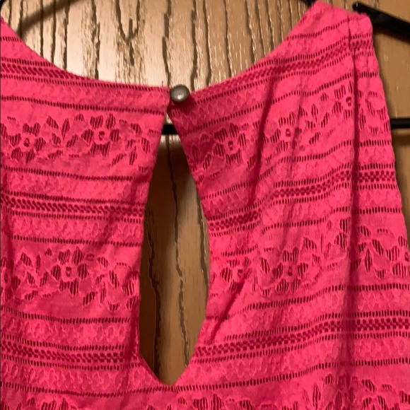 Hot pink floral romper - Picture 3 of 3